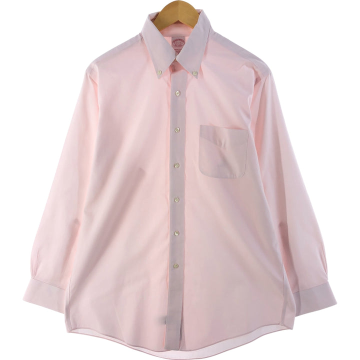 Brooks Brothers Est.1818 Long Sleeve Button Down Shirt, Men's M Size cotton pink type Vintage Second Hand
