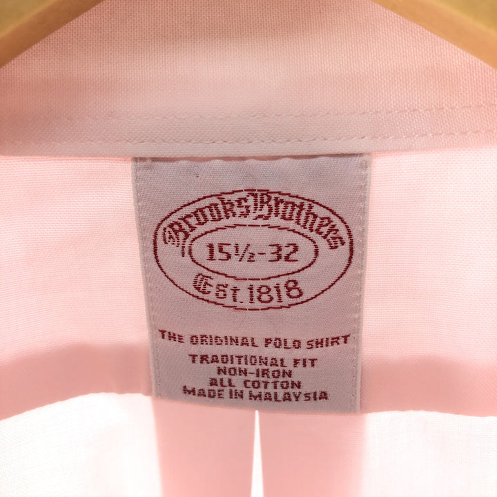 Brooks Brothers Est.1818 Long Sleeve Button Down Shirt, Men's M Size cotton pink type Vintage Second Hand