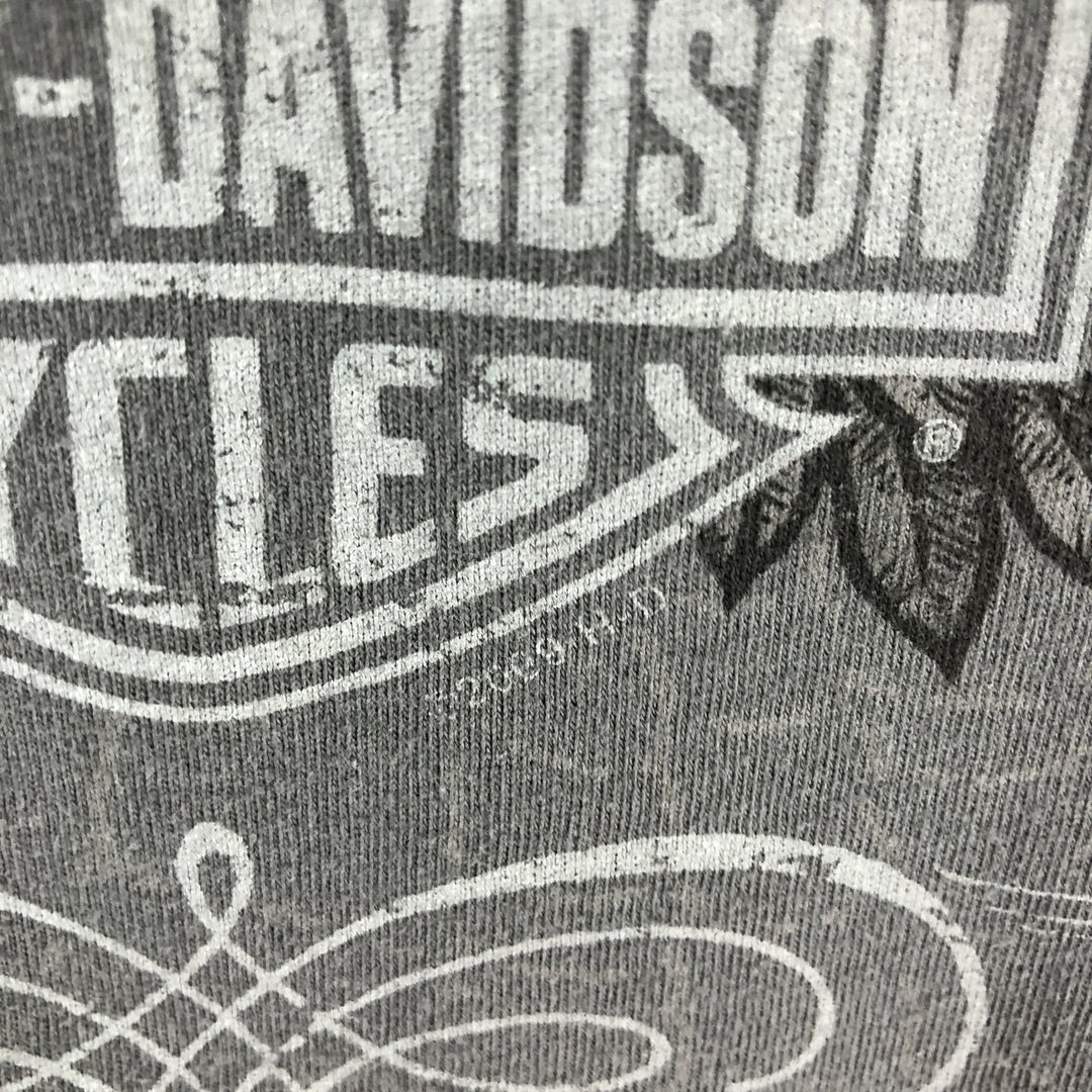 00'S Harley-Davidson Long Sleeve T-Shirt Made in USA Men's Size L cotton gray type Vintage Second Hand