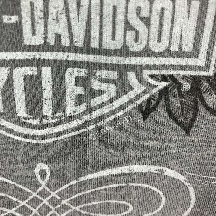 00'S Harley-Davidson Long Sleeve T-Shirt Made in USA Men's Size L cotton gray type Vintage Second Hand