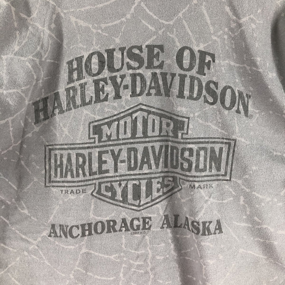 00'S Harley-Davidson Long Sleeve T-Shirt Made in USA Men's Size L cotton gray type Vintage Second Hand