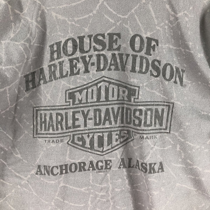 00'S Harley-Davidson Long Sleeve T-Shirt Made in USA Men's Size L cotton gray type Vintage Second Hand