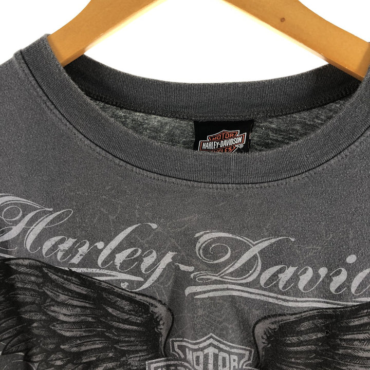 00'S Harley-Davidson Long Sleeve T-Shirt Made in USA Men's Size L cotton gray type Vintage Second Hand