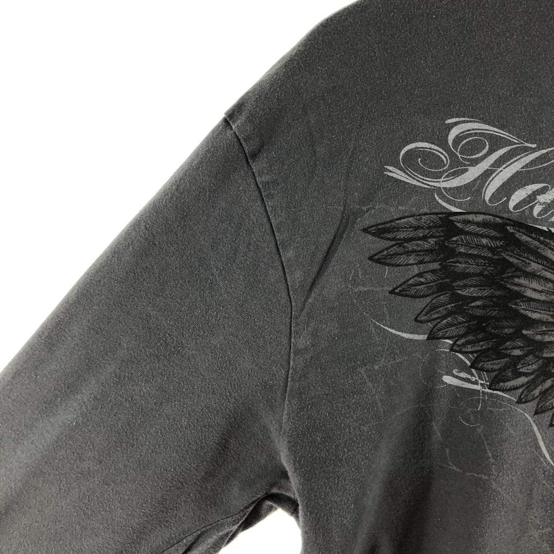 00'S Harley-Davidson Long Sleeve T-Shirt Made in USA Men's Size L cotton gray type Vintage Second Hand