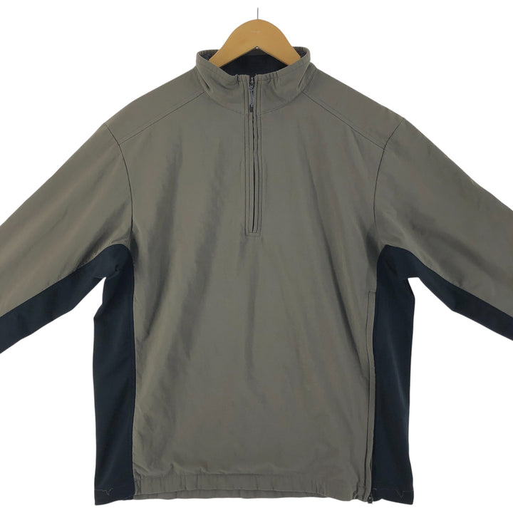 Nike Golf Half Zip Warm-up Pullover, Men's Size L polyester Khaki type Vintage Second Hand