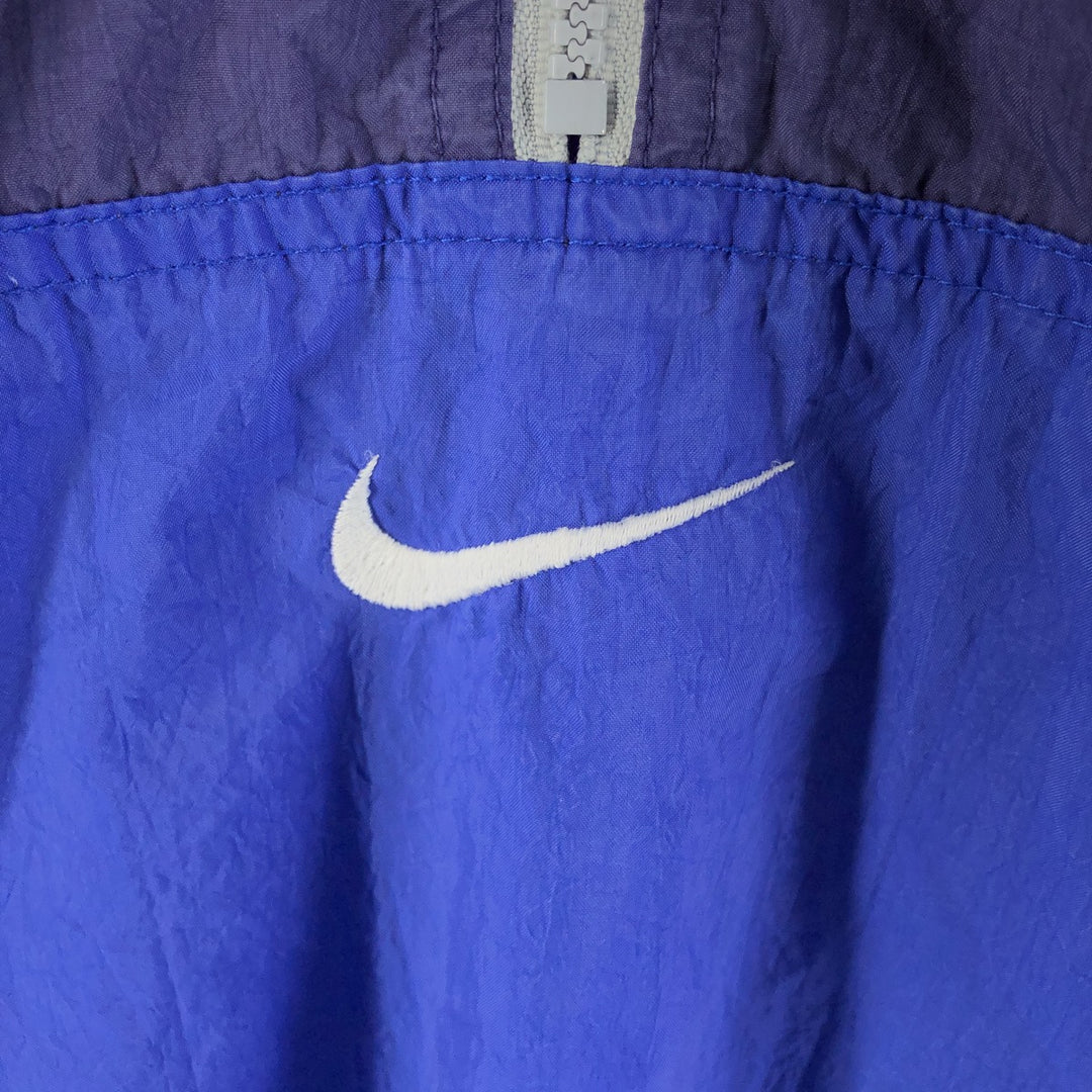 90'S Nike all-over print reversible half-zip nylon pullover hoodie, men's size L, vintage Nylon purple type Vintage Second Hand