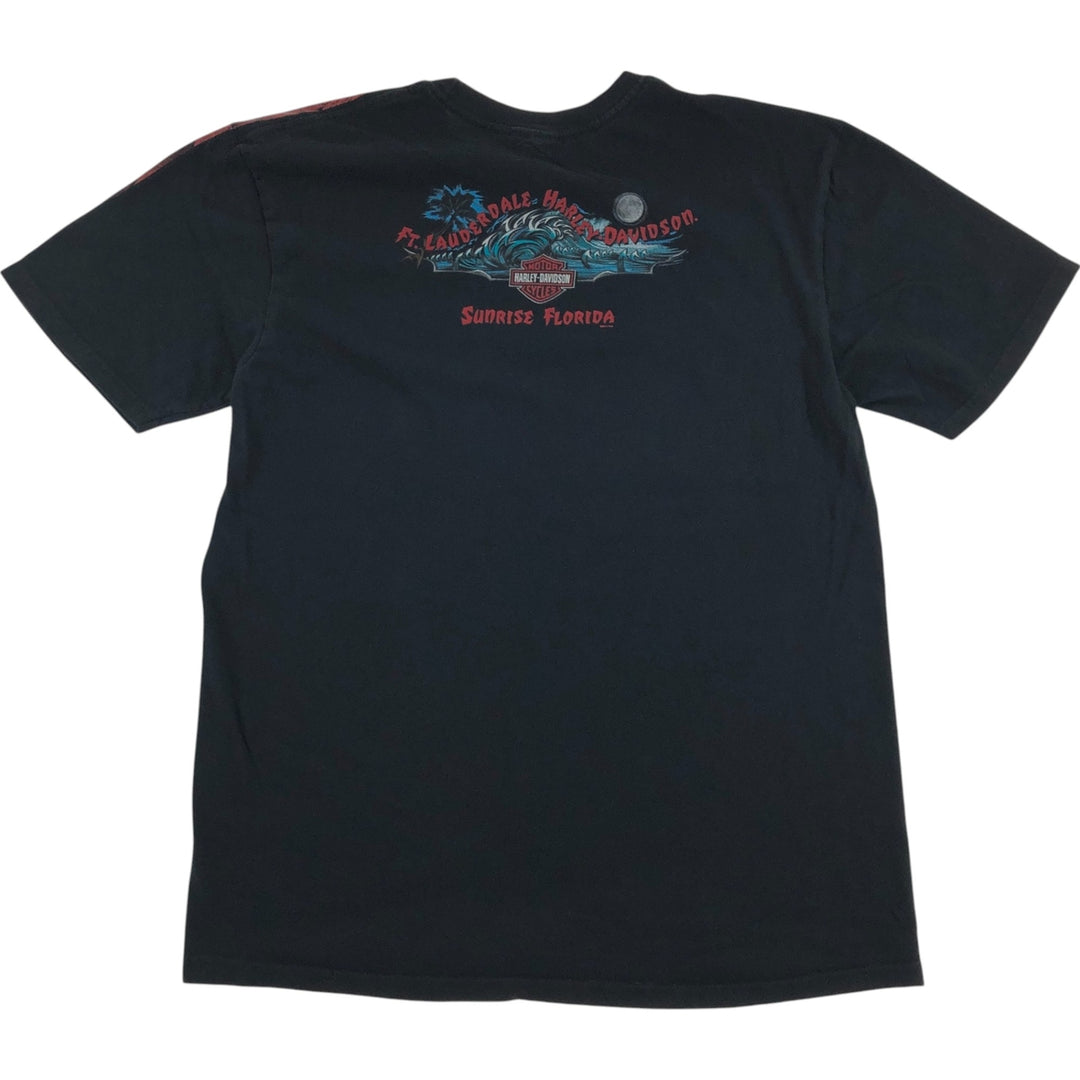 Harley-Davidson Eagle Pattern Motorcycle Bike T-shirt Men's XL unclear black type Vintage Second Hand