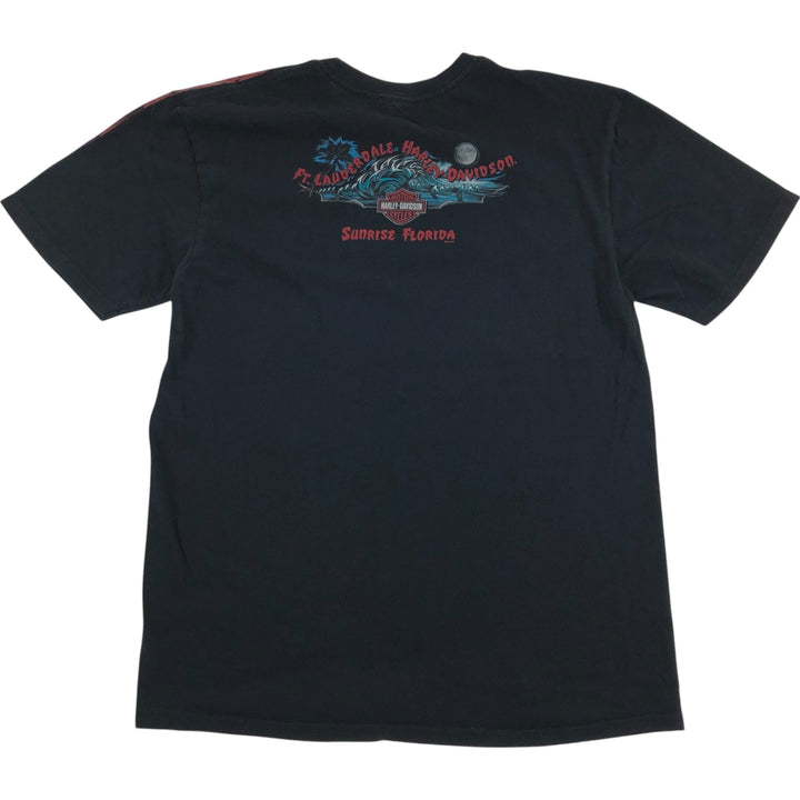 Harley-Davidson Eagle Pattern Motorcycle Bike T-shirt Men's XL unclear black type Vintage Second Hand