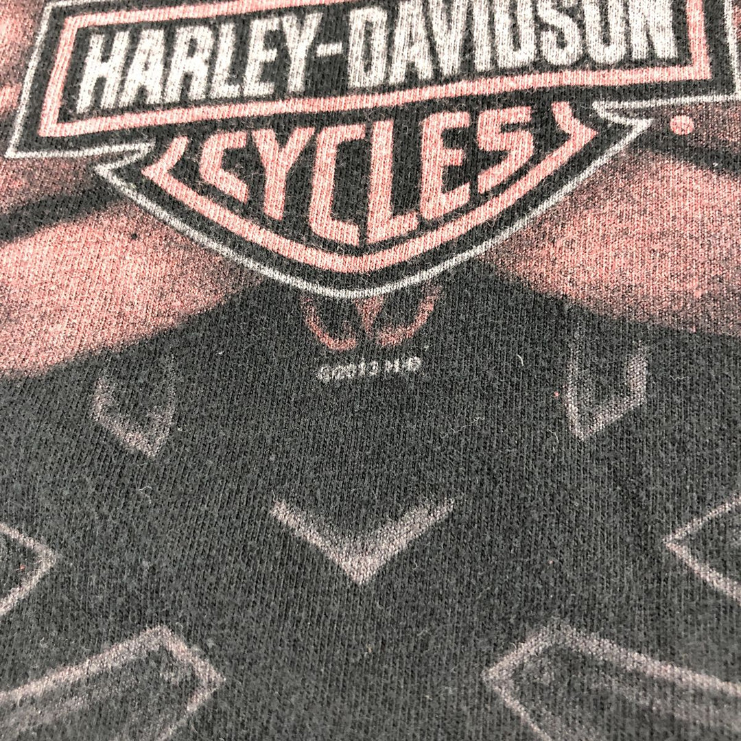 Harley-Davidson Eagle Pattern Motorcycle Bike T-shirt Men's XL unclear black type Vintage Second Hand