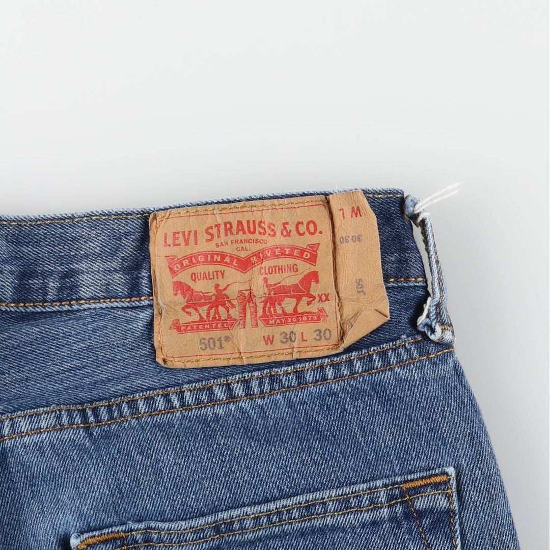 Levi's 501 straight denim pants for men, equivalent to w31 cotton blue type Vintage Second Hand