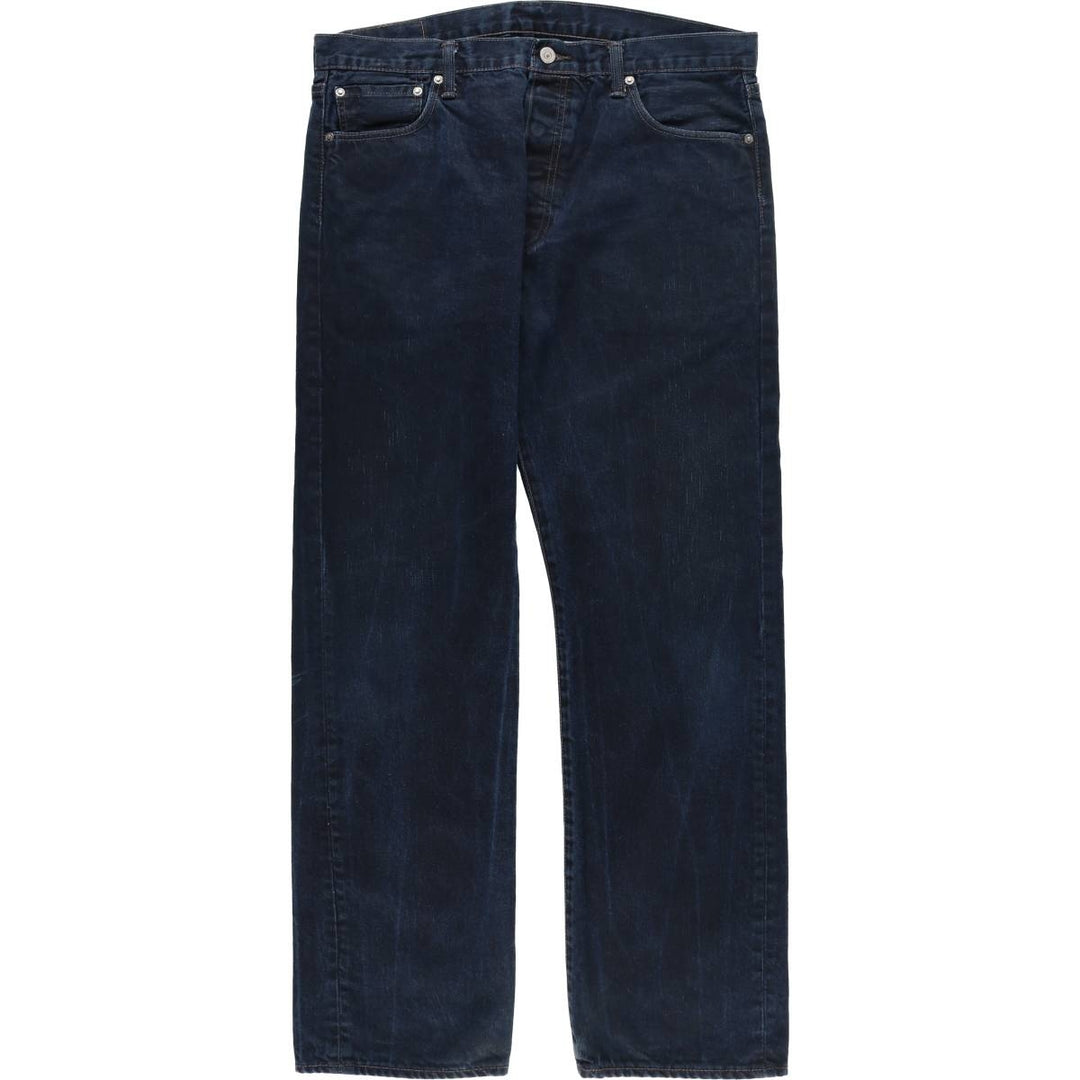 Dark navy Levi's 501 straight denim pants for men, size W37 cotton blue type Vintage Second Hand