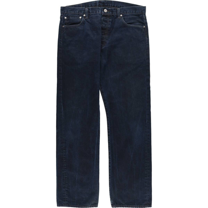 Dark navy Levi's 501 straight denim pants for men, size W37 cotton blue type Vintage Second Hand