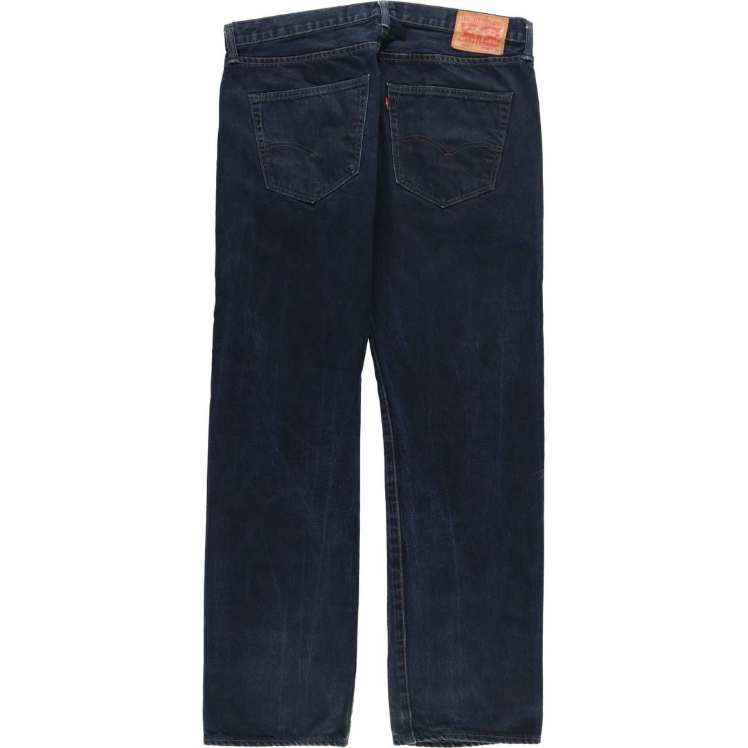 Dark navy Levi's 501 straight denim pants for men, size W37 cotton blue type Vintage Second Hand