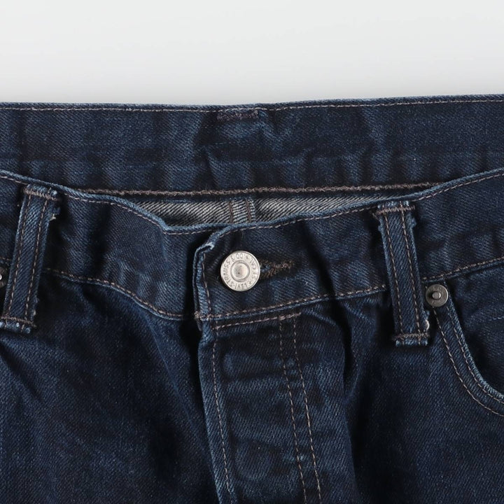 Dark navy Levi's 501 straight denim pants for men, size W37 cotton blue type Vintage Second Hand