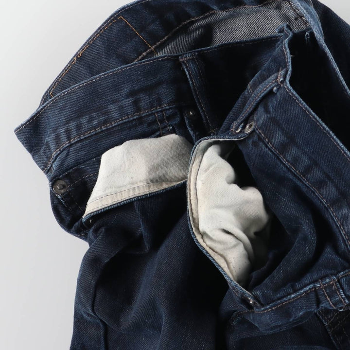 Dark navy Levi's 501 straight denim pants for men, size W37 cotton blue type Vintage Second Hand