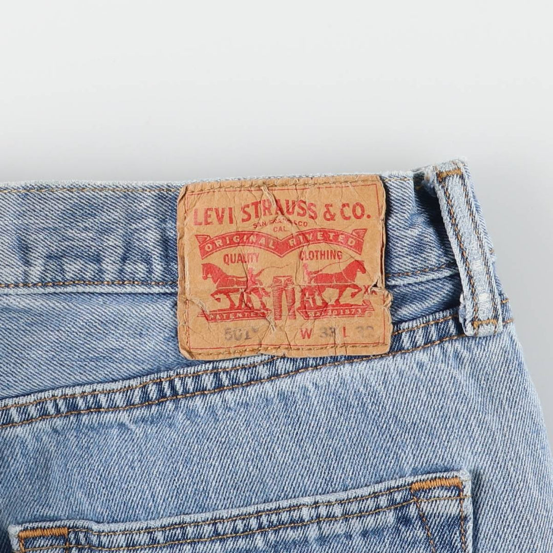 Levi's 501 straight denim pants for men, size W34 cotton blue type Vintage Second Hand