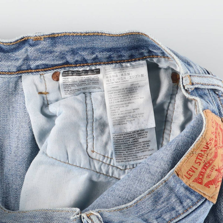 Levi's 501 straight denim pants for men, size W34 cotton blue type Vintage Second Hand