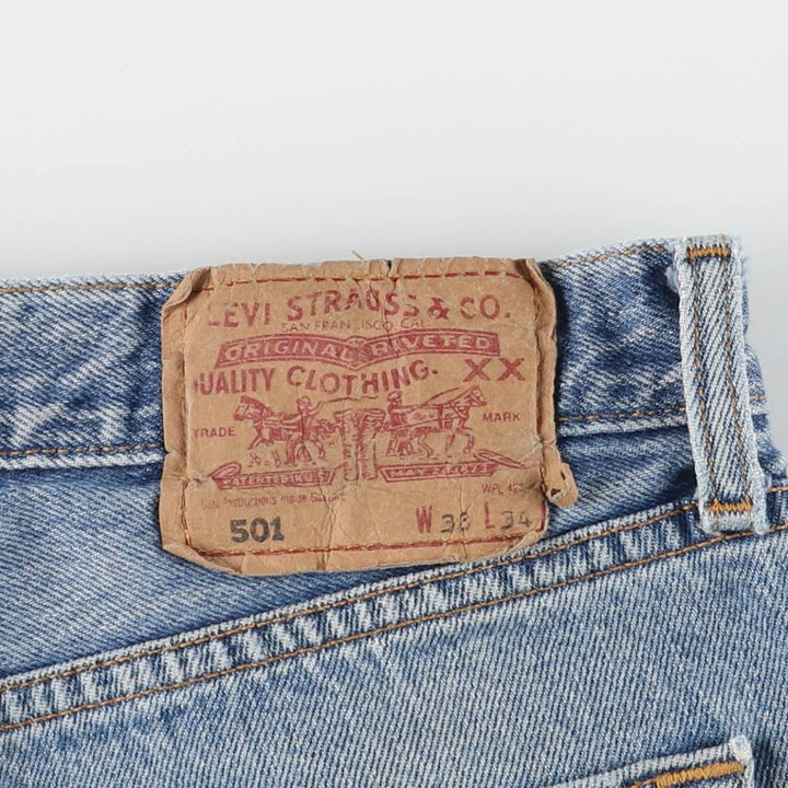 00'S Levi's Levi's 501 Euro model straight denim pants for men, equivalent to w32 cotton blue type Vintage Second Hand