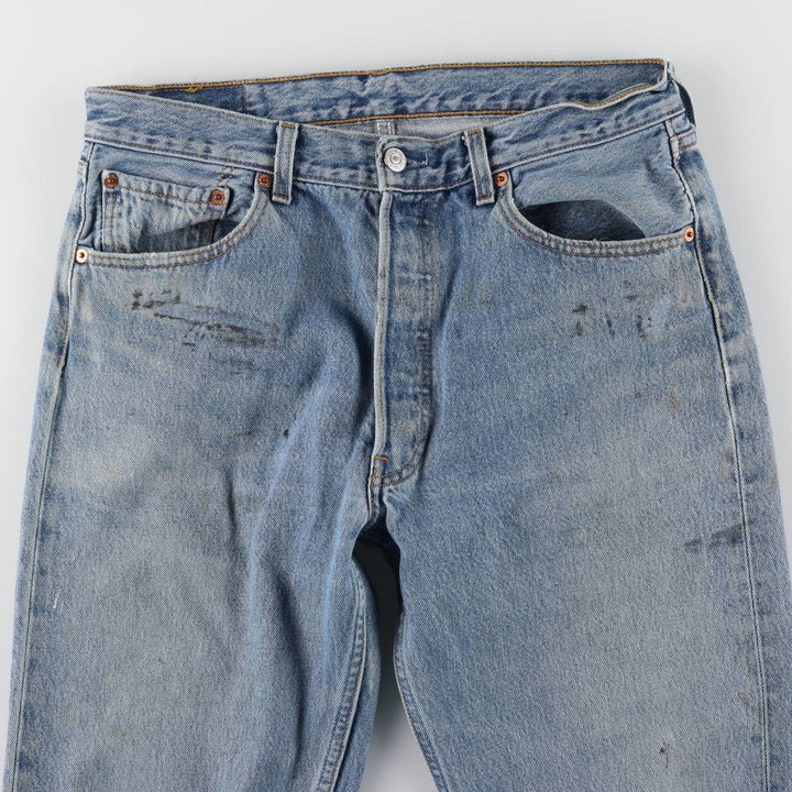 00'S Levi's Levi's 501 Euro model straight denim pants for men, equivalent to w32 cotton blue type Vintage Second Hand