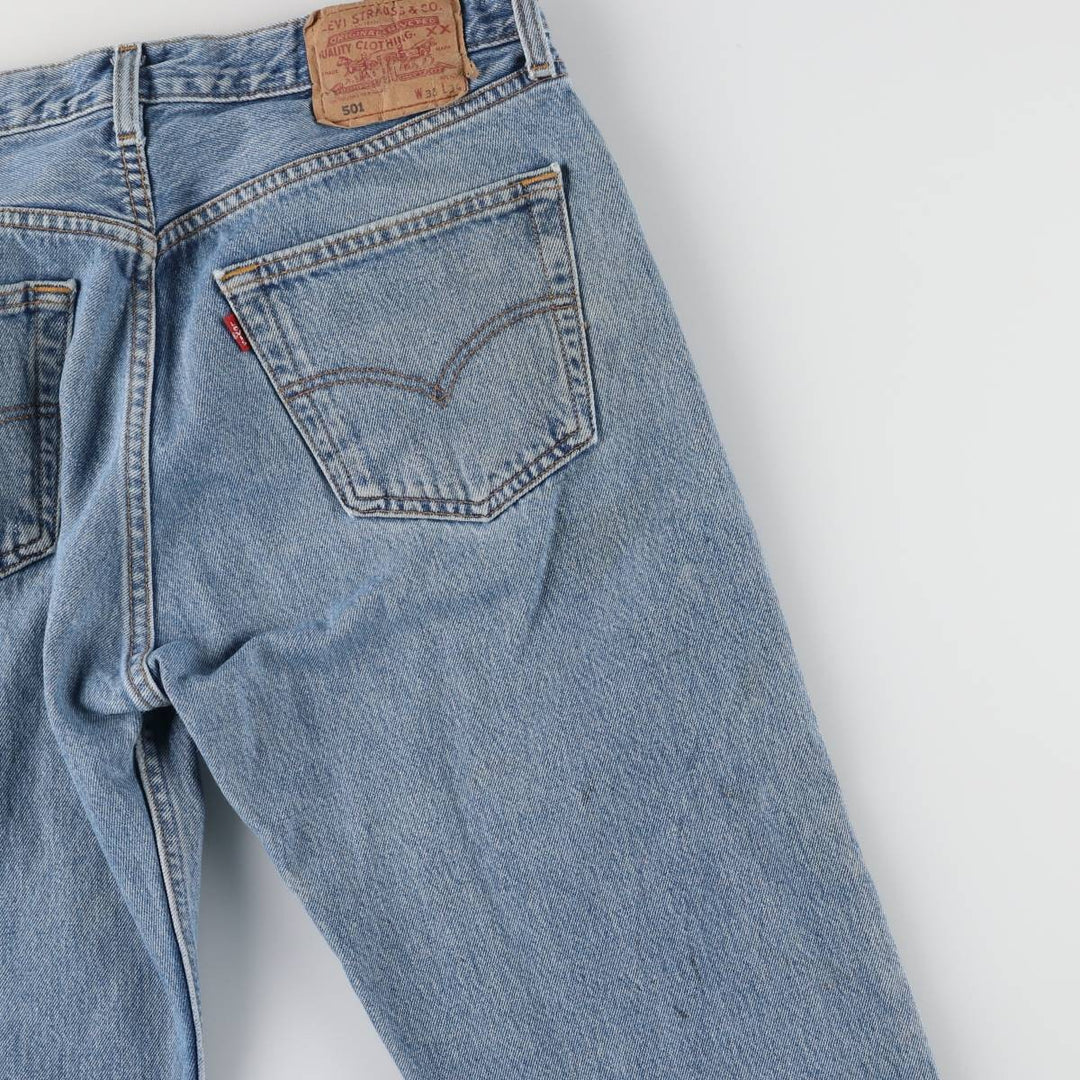 00'S Levi's Levi's 501 Euro model straight denim pants for men, equivalent to w32 cotton blue type Vintage Second Hand
