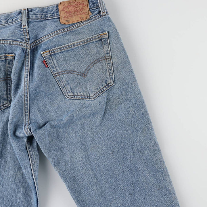 00'S Levi's Levi's 501 Euro model straight denim pants for men, equivalent to w32 cotton blue type Vintage Second Hand