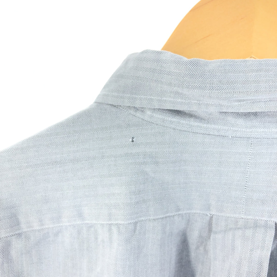 Ralph Lauren YARMOUTH Herringbone Short Sleeve Button Down Shirt Men's XL cotton gray type Vintage Second Hand