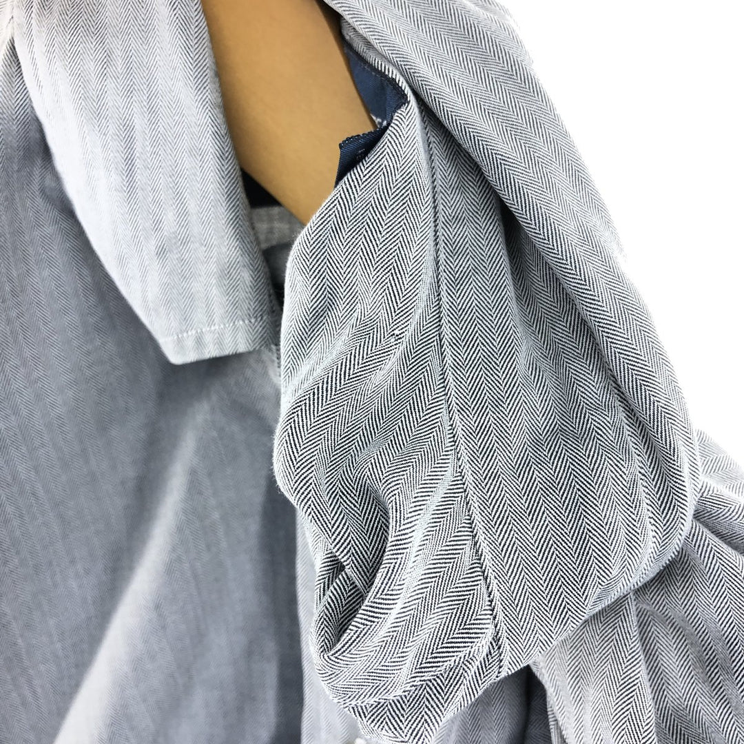 Ralph Lauren YARMOUTH Herringbone Short Sleeve Button Down Shirt Men's XL cotton gray type Vintage Second Hand