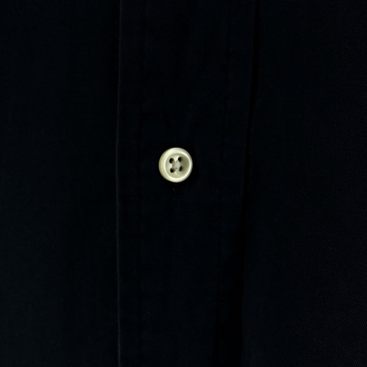 Ralph Lauren BLAKE long sleeve button down shirt, men's size L cotton navy blue type Vintage Second Hand