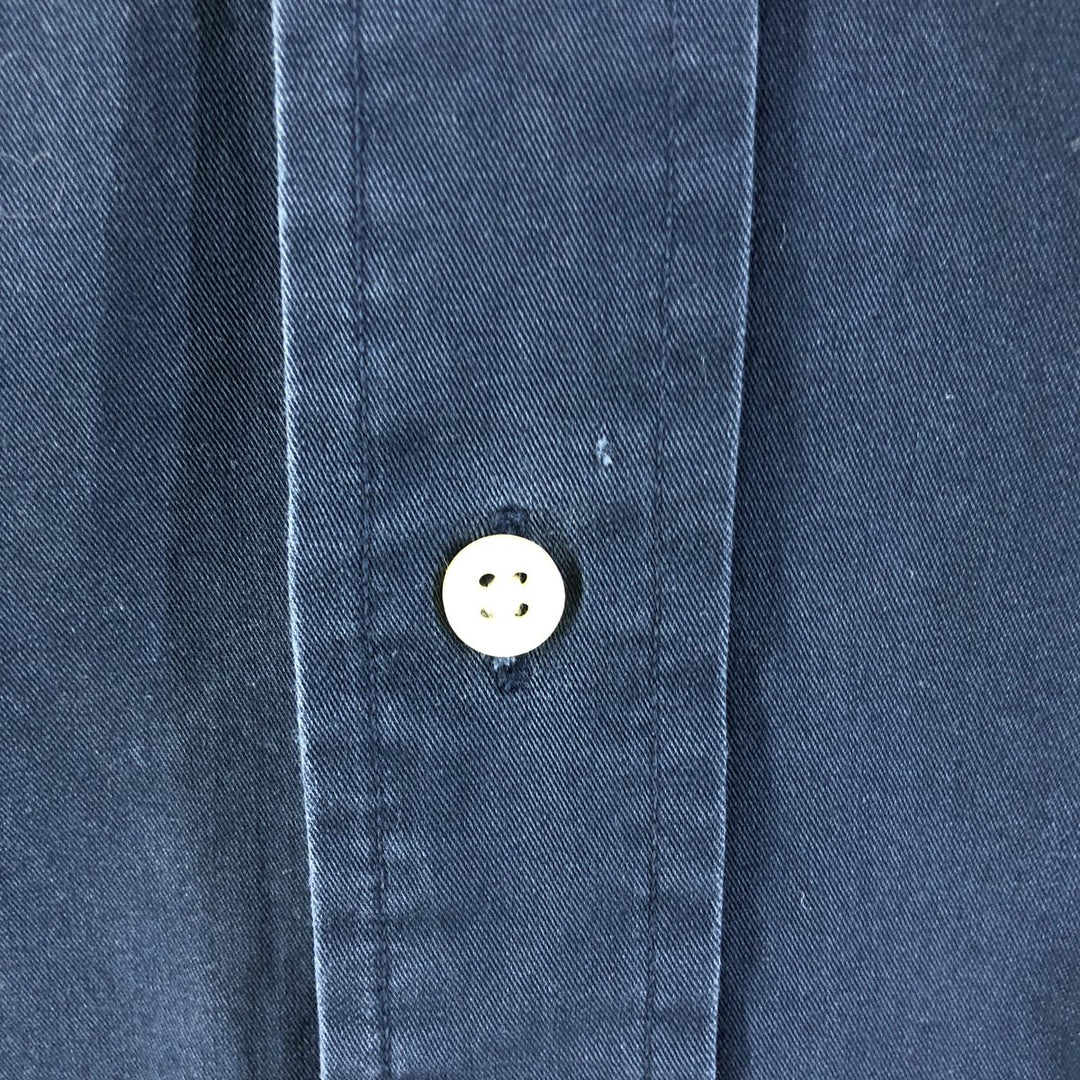 Ralph Lauren BLAKE long sleeve button down shirt, men's size L cotton navy blue type Vintage Second Hand