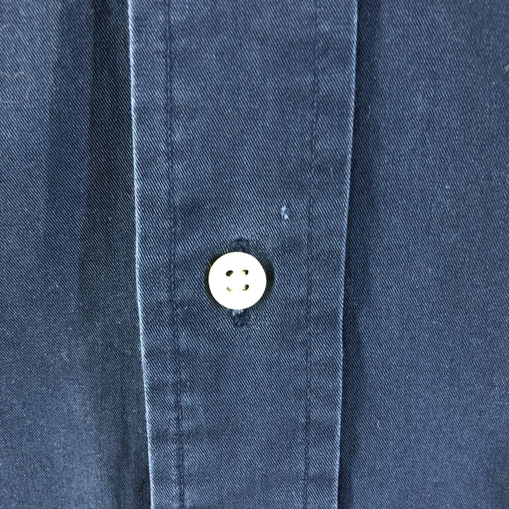 Ralph Lauren BLAKE long sleeve button down shirt, men's size L cotton navy blue type Vintage Second Hand