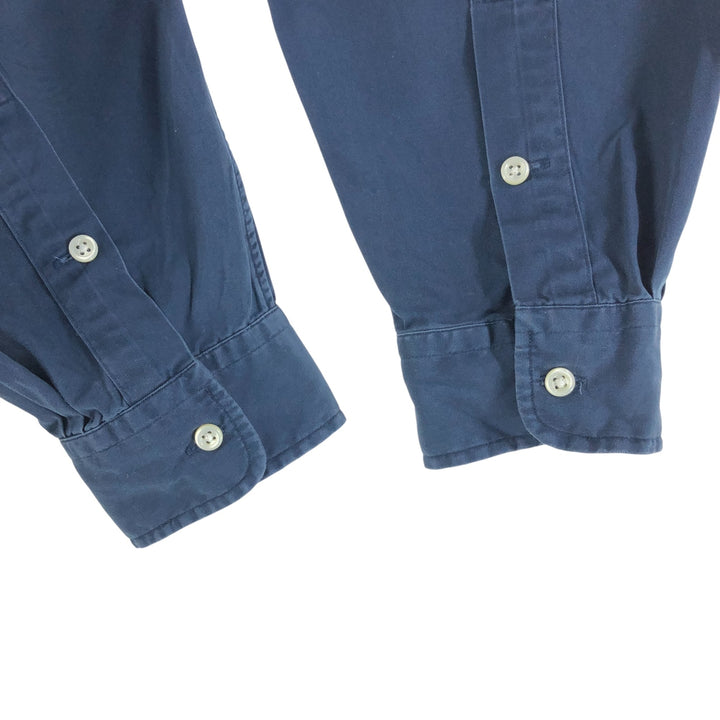 Ralph Lauren BLAKE long sleeve button down shirt, men's size L cotton navy blue type Vintage Second Hand
