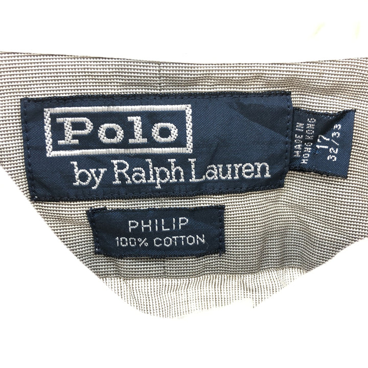 Ralph Lauren POLO by Ralph Lauren PHILIP Long Sleeve Cotton Shirt Cleric Shirt Men's XL cotton gray type Vintage Second Hand