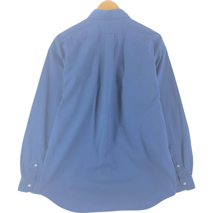Ralph Lauren BLAIRE long sleeve button down shirt, men's size L cotton navy blue type Vintage Second Hand