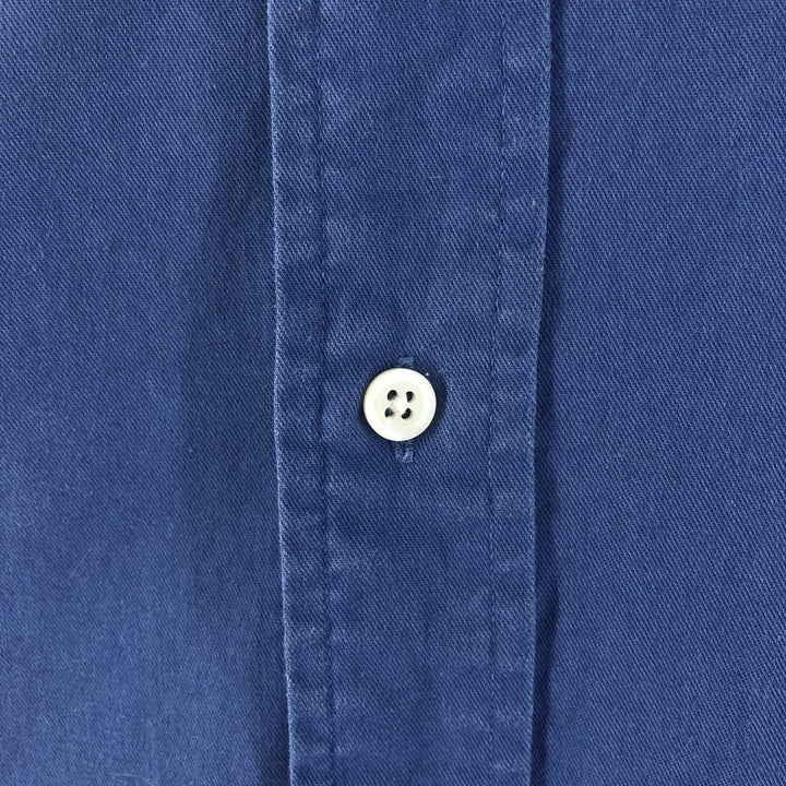 Ralph Lauren BLAIRE long sleeve button down shirt, men's size L cotton navy blue type Vintage Second Hand
