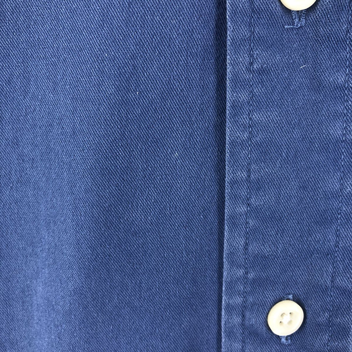 Ralph Lauren BLAIRE long sleeve button down shirt, men's size L cotton navy blue type Vintage Second Hand