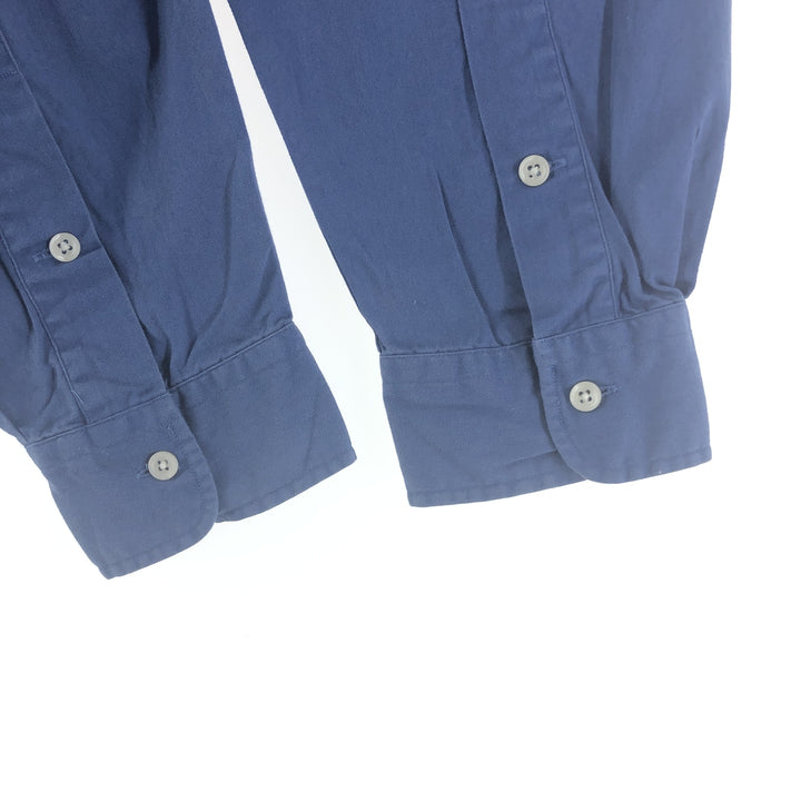 Ralph Lauren BLAIRE long sleeve button down shirt, men's size L cotton navy blue type Vintage Second Hand