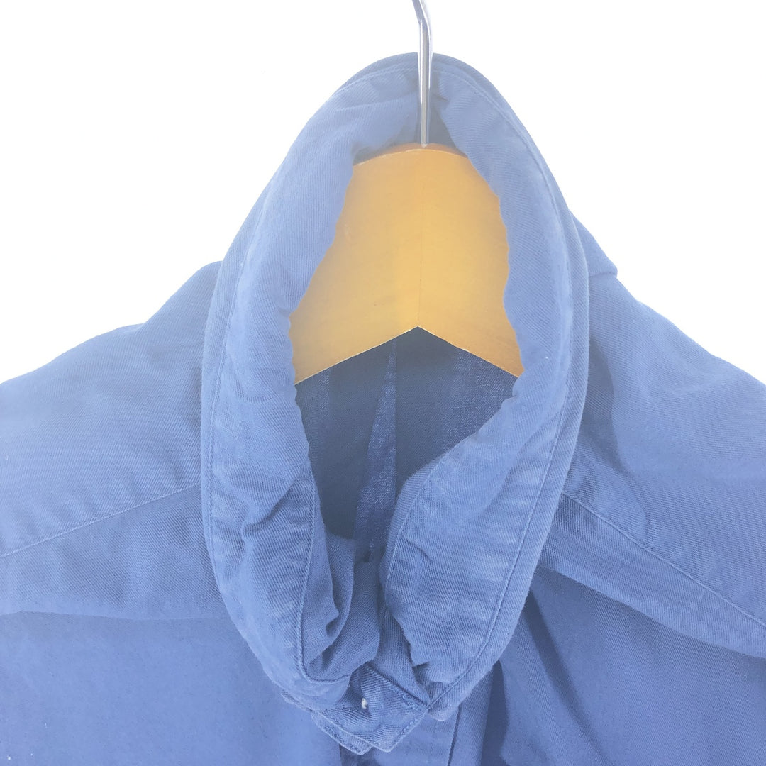 Ralph Lauren BLAIRE long sleeve button down shirt, men's size L cotton navy blue type Vintage Second Hand