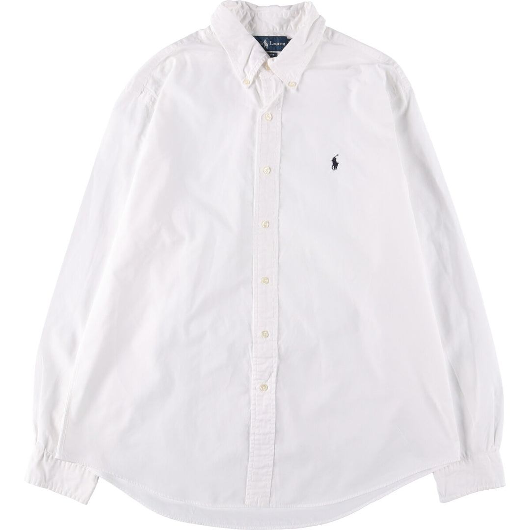 Ralph Lauren CUSTOM FIT long sleeve button down shirt, men's XL size cotton white type Vintage Second Hand