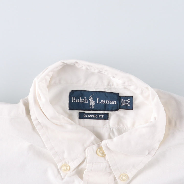 Ralph Lauren Classic Fit Long Sleeve Button Down Shirt Men's XL cotton white type Vintage Second Hand