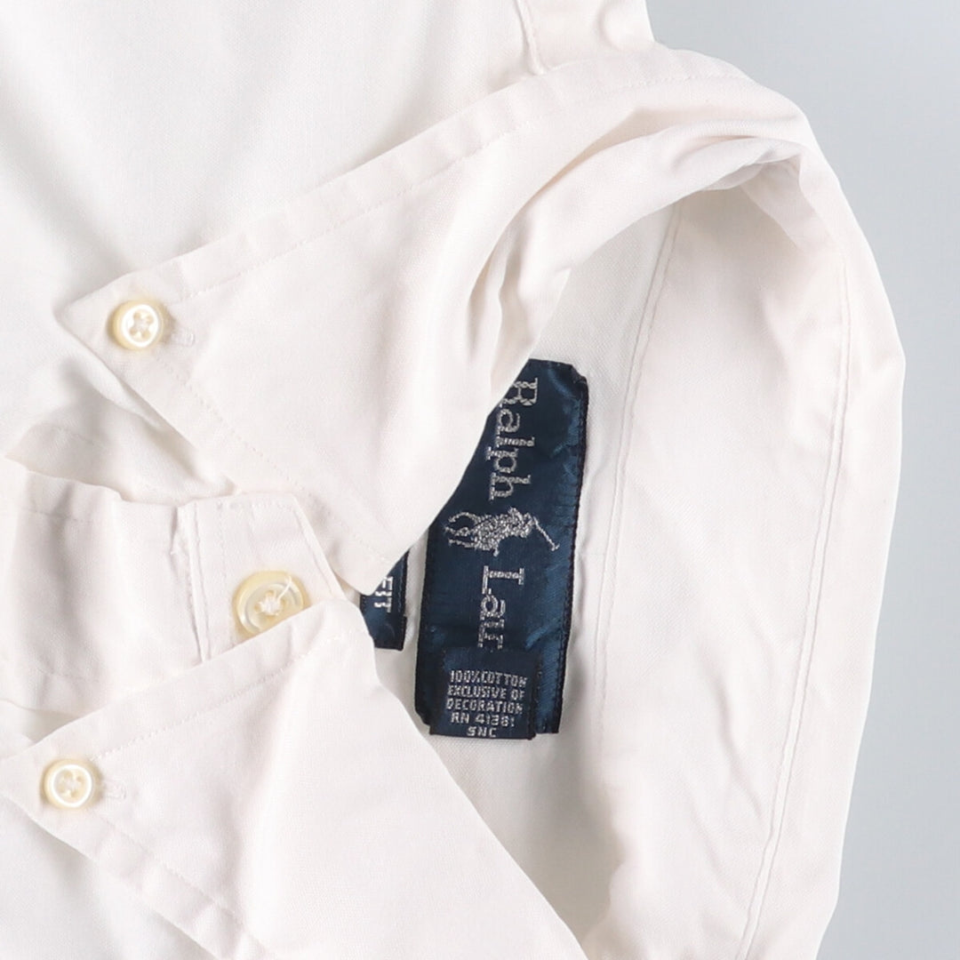 Ralph Lauren Classic Fit Long Sleeve Button Down Shirt Men's XL cotton white type Vintage Second Hand