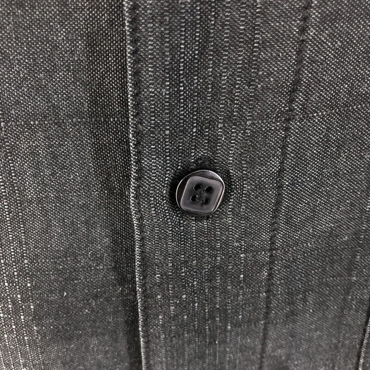 MARC EDWARDS Short Sleeve Linen Shirt, Box Shirt, Men's M Size linen black type Vintage Second Hand