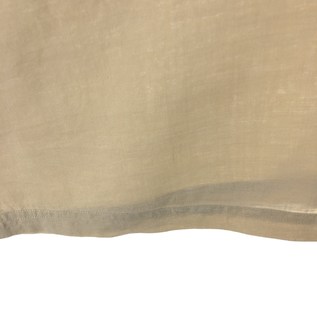 Godbody Collection Short Sleeve Open Collar Linen Shirt Box Shirt Men's L Size linen Beige type Vintage Second Hand