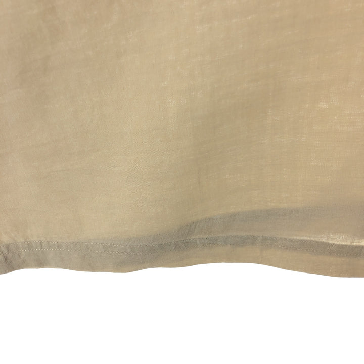 Godbody Collection Short Sleeve Open Collar Linen Shirt Box Shirt Men's L Size linen Beige type Vintage Second Hand