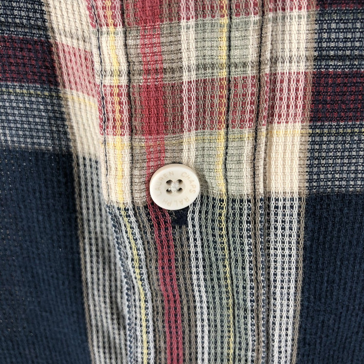 90'S Ralph Lauren CHAPS short sleeve button down check shirt men's XXL vintage cotton navy blue type Vintage Second Hand