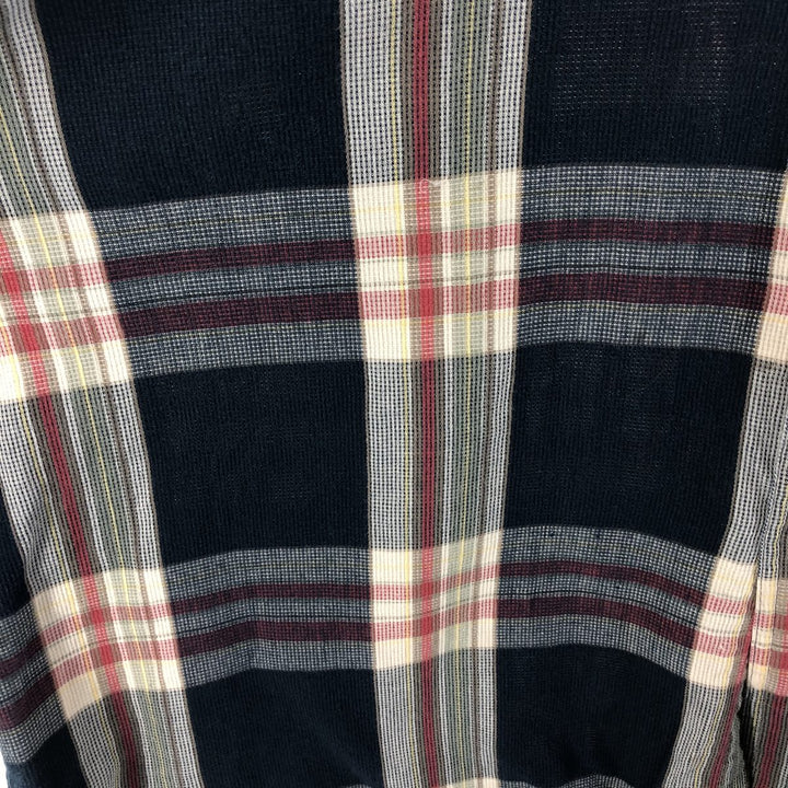 90'S Ralph Lauren CHAPS short sleeve button down check shirt men's XXL vintage cotton navy blue type Vintage Second Hand