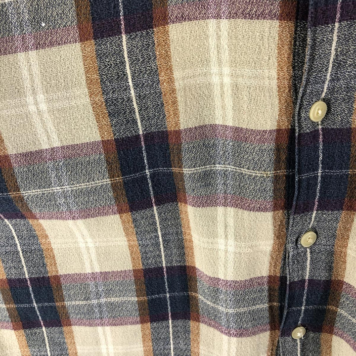 90'S Ralph Lauren CHAPS short sleeve button down check shirt men's XL size vintage cotton Beige type Vintage Second Hand