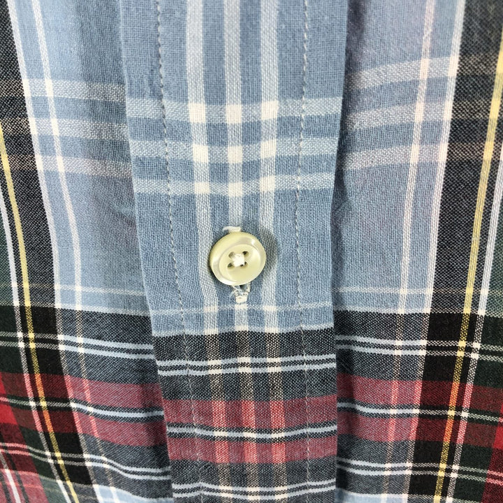 Ralph Lauren BLAKE short sleeve button down check shirt, men's size L cotton Blue type light blue Vintage Second Hand