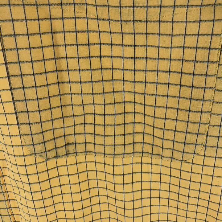 90'S Ralph Lauren CHAPS short sleeve button down check shirt men's size L vintage cotton yellow type Vintage Second Hand