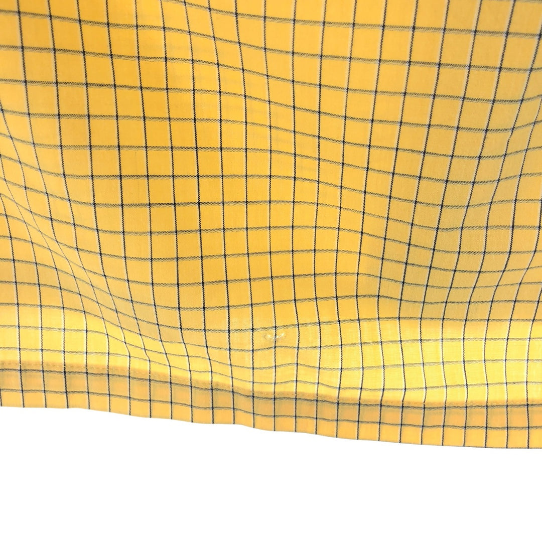 90'S Ralph Lauren CHAPS short sleeve button down check shirt men's size L vintage cotton yellow type Vintage Second Hand