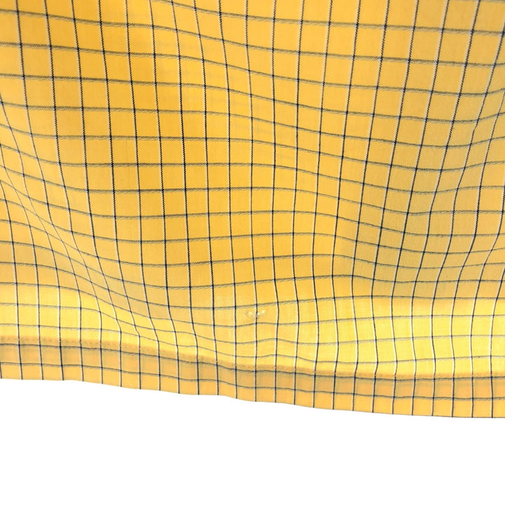 90'S Ralph Lauren CHAPS short sleeve button down check shirt men's size L vintage cotton yellow type Vintage Second Hand